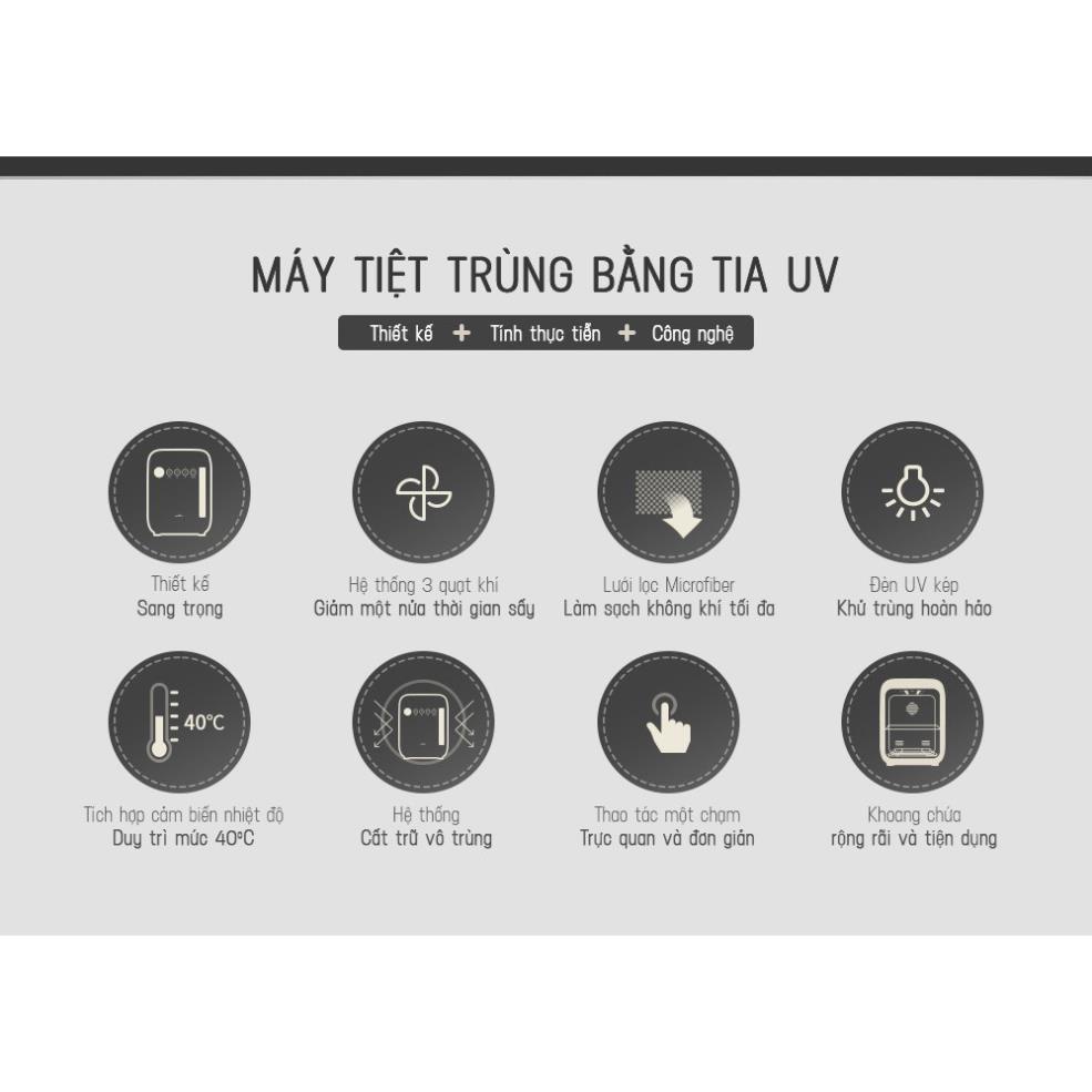 [BH 24 tháng] Máy tiệt trùng sấy khô bằng tia UV Spectra