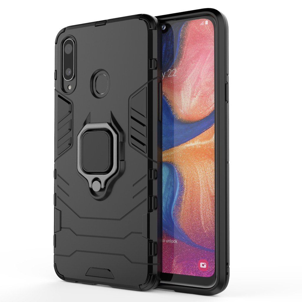 Ốp lưng Samsung Galaxy A20s Iron Man Iring cao cấp chống sốc chống va đập mạnh giá đỡ xem phim 1 1