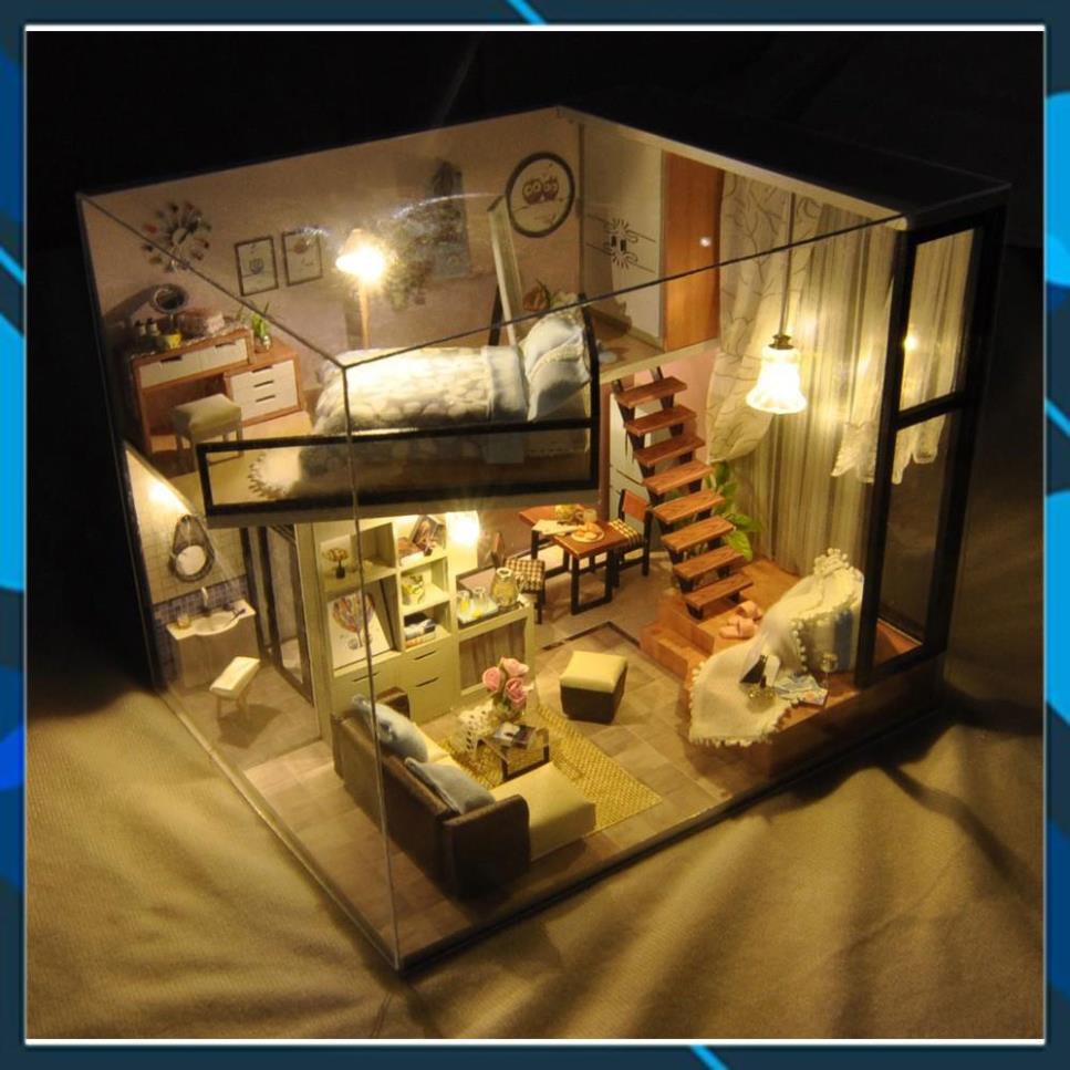 Mô hình nhà búp bê gỗ DIY Nhà búp bê Quiet loft and Life Dream TYU16D Toy World