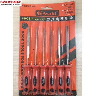 4x160mm Bộ giũa kim cương 6 chi tiết Asaki AK-3902