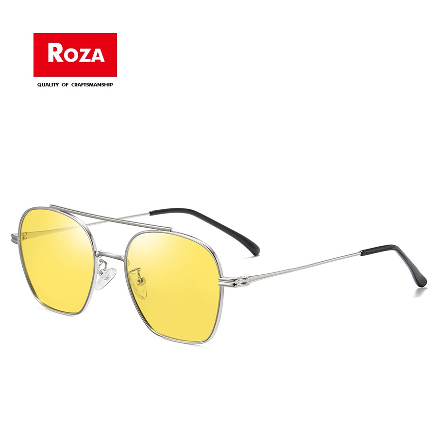 ROZA New Metal Polarized Sunglasses Men Outdoor Driving Fashion Woman Sunglasses Brand Design UV400 AE0791