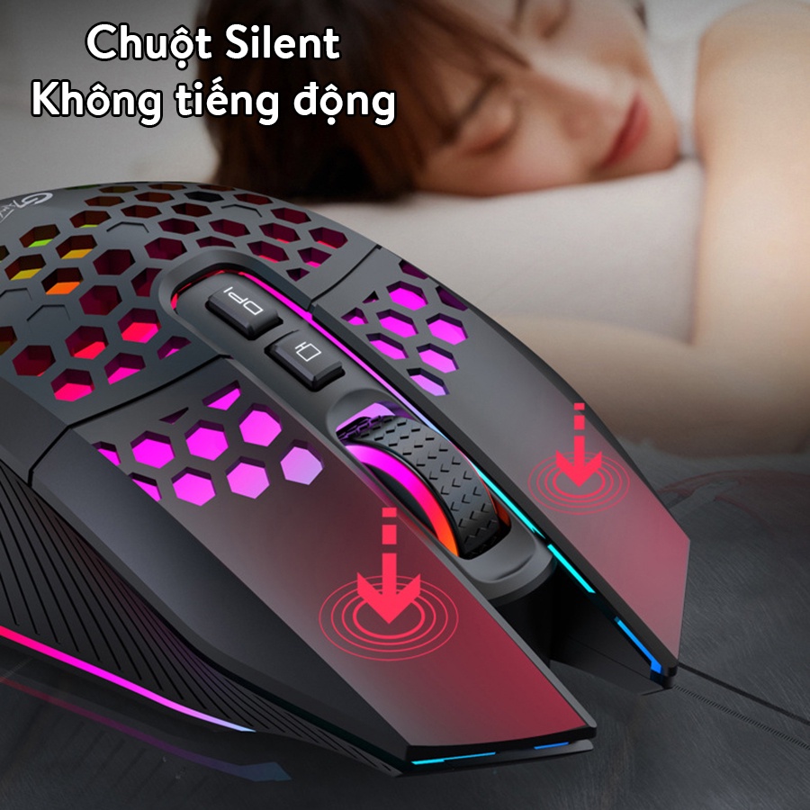 Chuột không dây Gaming Coputa Chuột máy tính laptop chuyên game X801