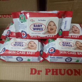 Combo 5 gói khăn ướt BABY WiPES có mùi / không mùi 80gr.