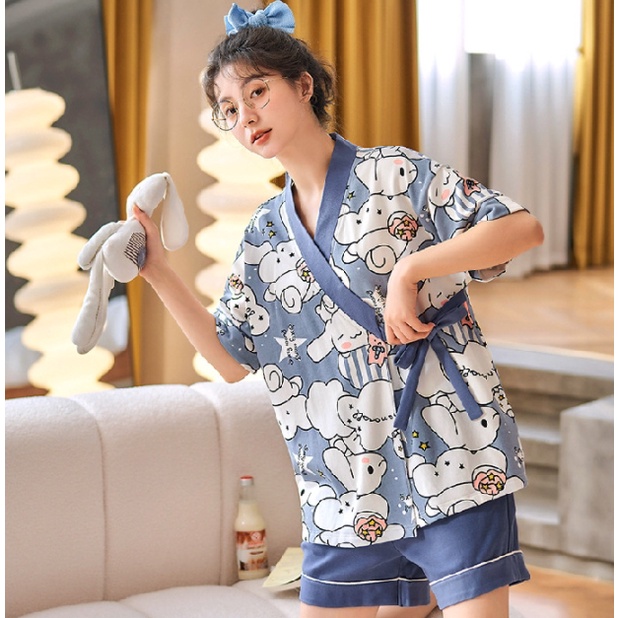 Bộ Ngủ Kimono Hoạt Hình Xuân Hè 2022