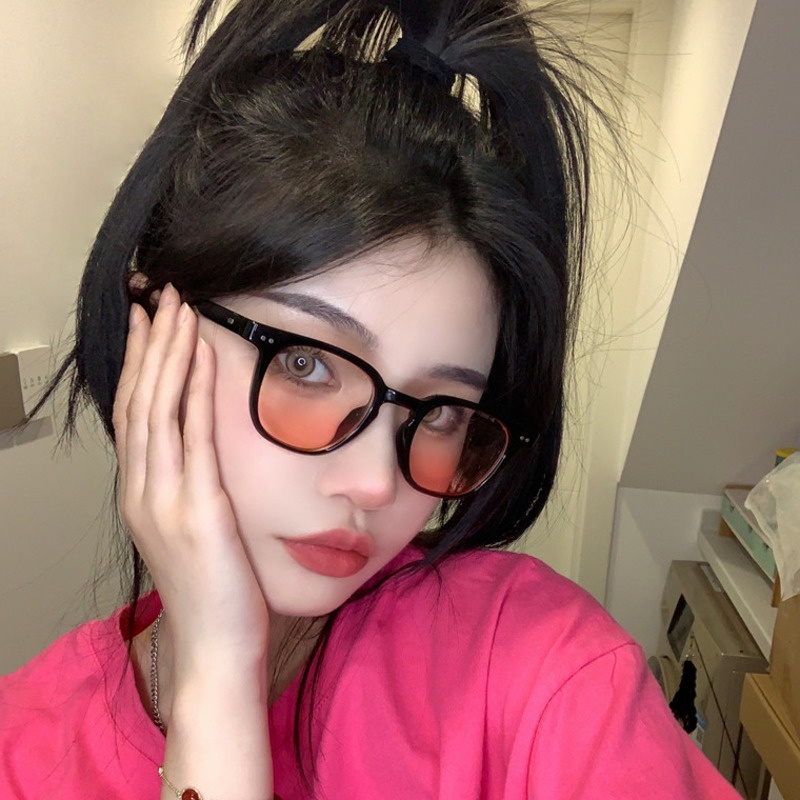 Kính Mát Gọng Vuông Màu Gradient Phong Cách Retro Thời Trang