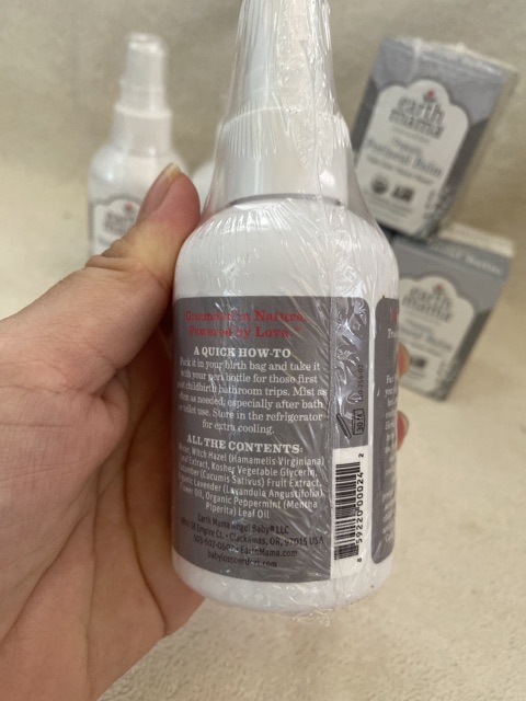 Xịt giảm đau tầng sinh môn Earth mama Organics