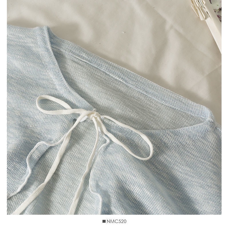 Áo Khoác cardigan Dệt Kim Mỏng Dáng Ngắn Thời Trang Mùa Hè Cho Nữ