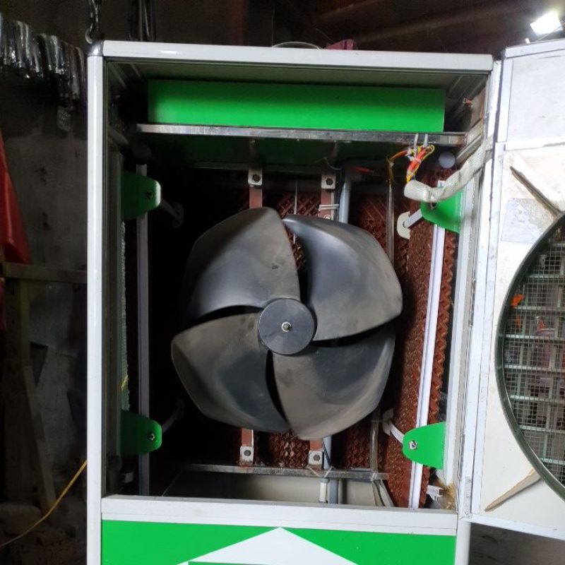 Khung đảo gió 4 chiều tự động tự chế cho quạt điều hòa hơi nước không có khung bao