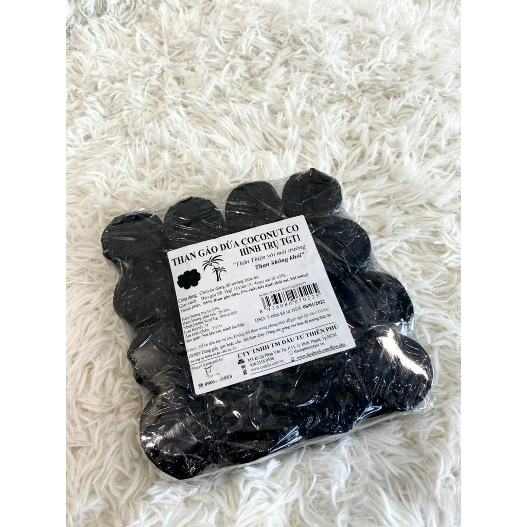1 THÙNG THAN GÁO DỪA KHÔNG KHÓI HÌNH TRỤ 16VIÊN/KG (THÙNG 10KG)