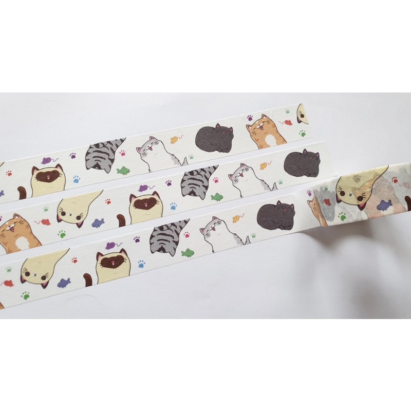 (Chiết) Băng dính washi tape mèo đáng yêu của Drixproductions #3