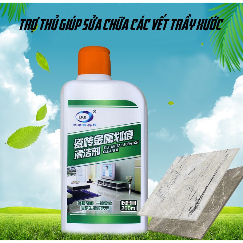 [Kèm Quà Tặng] Dung Dịch Xoá Vết Xước Gạch Sàn Nhà Siêu Sạch Cao Cấp LKB 260ml