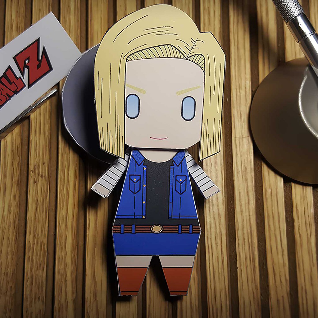 Mô hình giấy Anime Chibi Android 18 – Dragon Ball