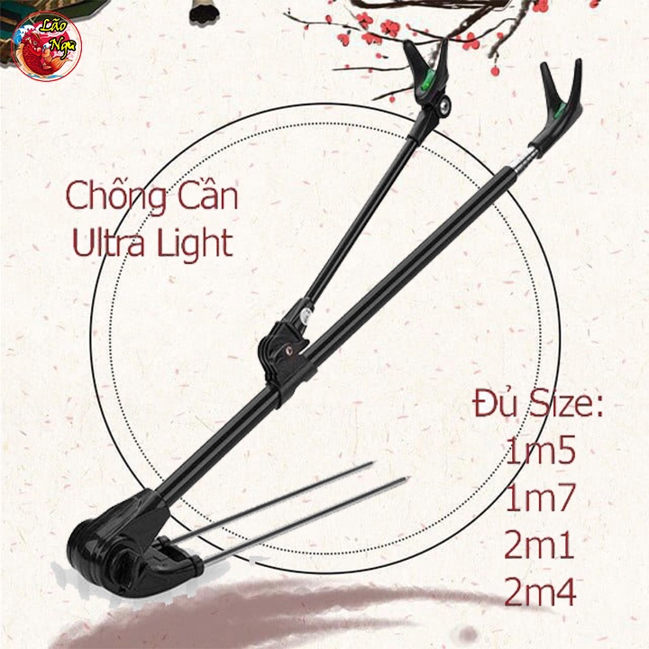 Chống cần Câu Đài Câu Đơn Cao Cấp Ultra Light Đủ Size 1m5-1m7-2m1-2m4