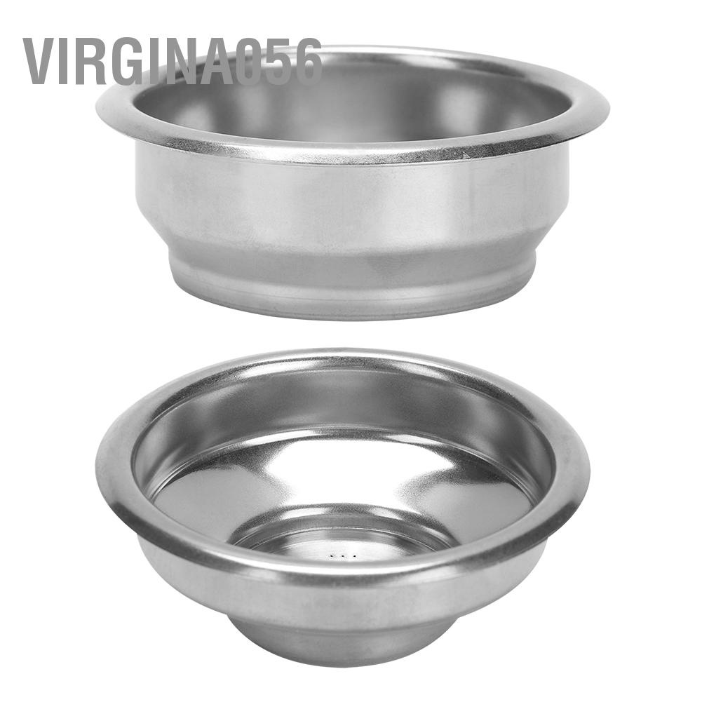 Virgina056 58mm Double Layers Single/Double Doses Filter Basket Semi-Automatic Coffee Machine Bottomless Handle
