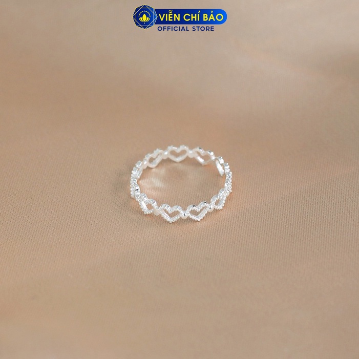 Nhẫn bạc nữ Trái tim Empty Hearts chất liệu bạc 925 thời trang phụ kiện trang sức Viễn Chí Bảo N400786
