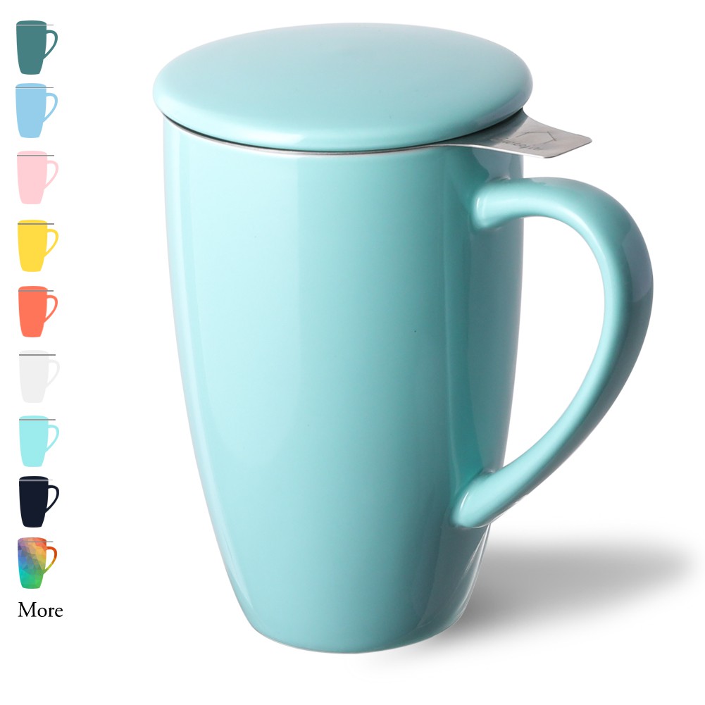 Cốc uống cà phê SWEEJAR bằng gốm sứ có thiết kế pha trà lá