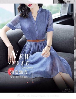 HÀNG NHẬP - ĐẦM LỤA KÈM NỊT CAO CẤP QC