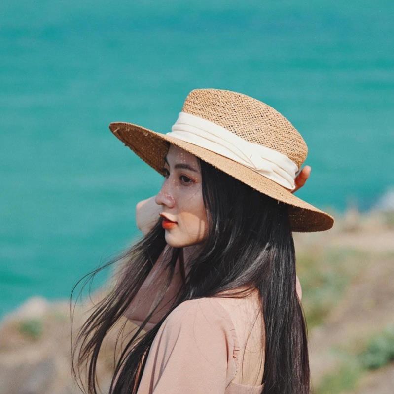 Mũ cói phối đai Vintage , Hàng Quảng Châu Ulzzang 2021 [ẢNH THẬT]
