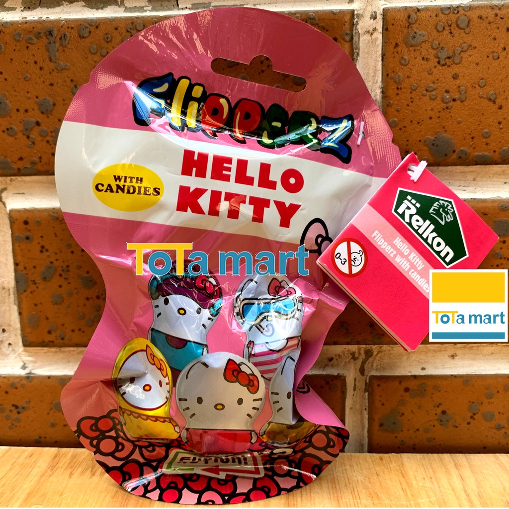 Kẹo đồ chơi trẻ em lật đật mèo Hello Kitty/ Pony/ siêu anh hùng Marvel Justice League RELKON FLIPPERZ 10g.