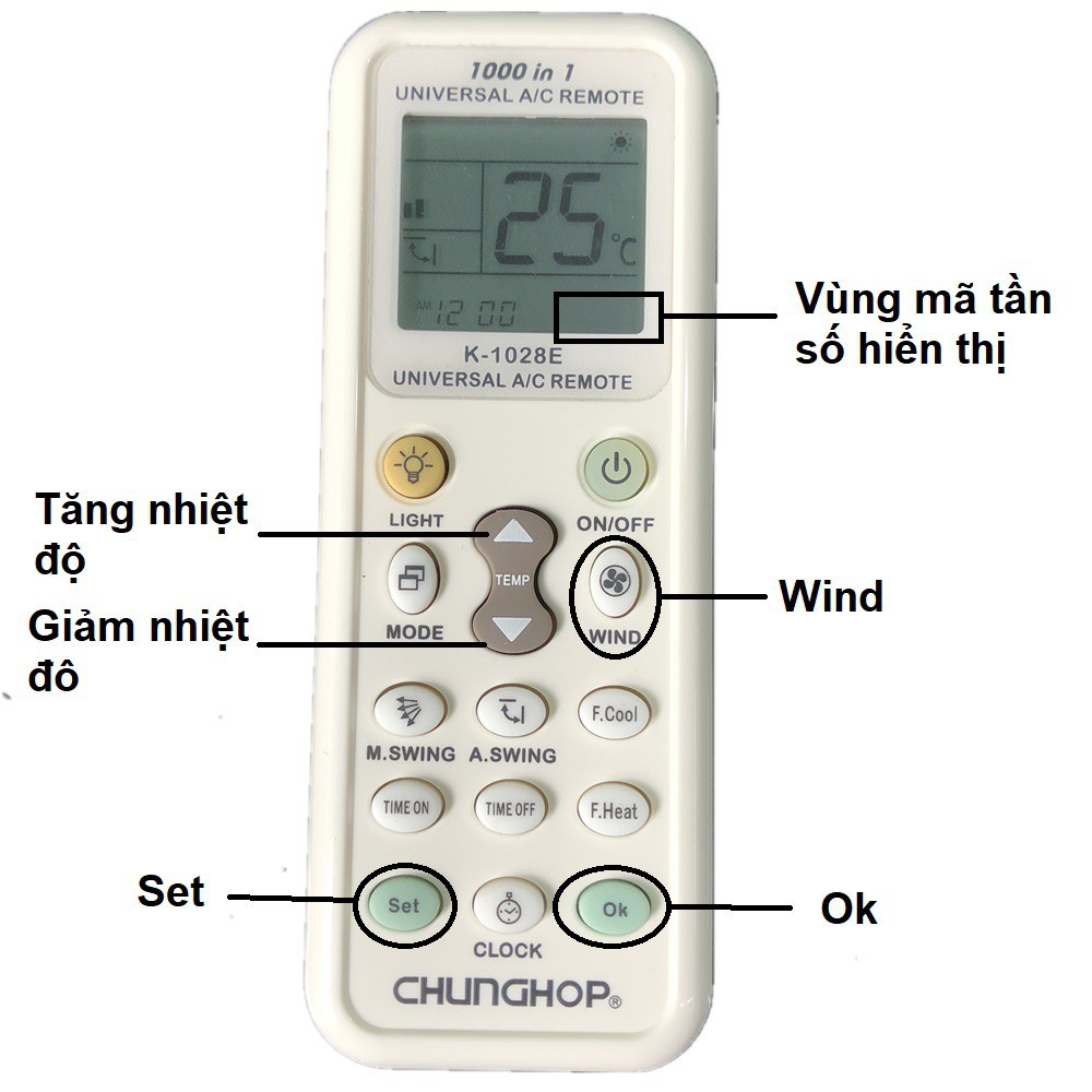 REMOTE Điều Khiển Điều Hòa Đa Năng 1000 IN 1 Dùng Cho Tất Cả Các Loại Điều Hoà