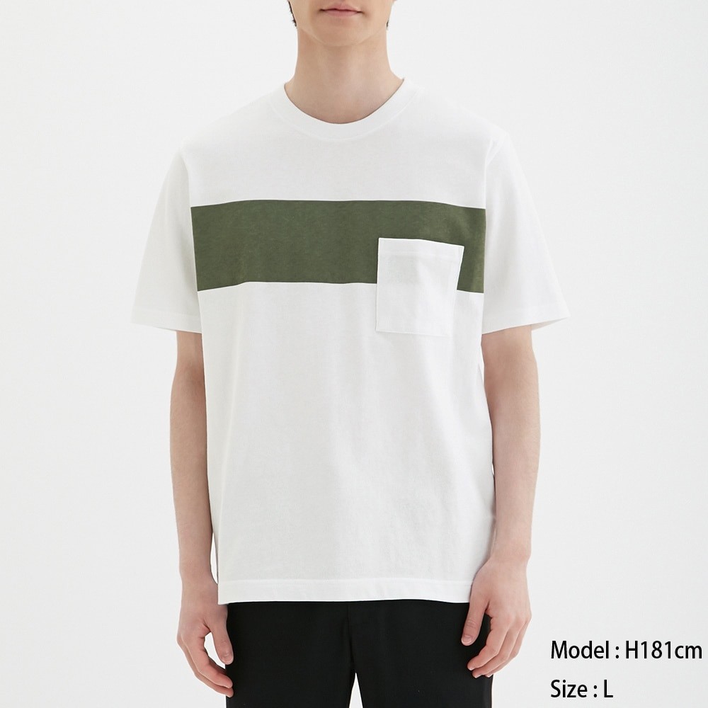 Áo Thun Nam GU Phối Màu Có Túi Chính Hãng 100% - GU Shop