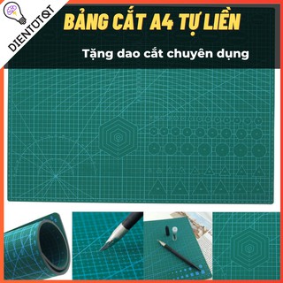 [RẺ VÔ ĐỊCH] Cutting Mat / Bảng kê cắt tự liền A4 210*300mm (Tặng kèm DỤNG CỤ cắt chuyên dụng KHÔNG GỈ)