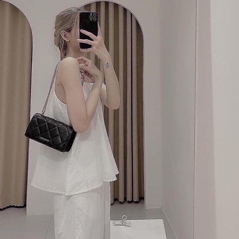 Túi xách nữ đeo chéo Charles and Keith trám ô size 20cm full box