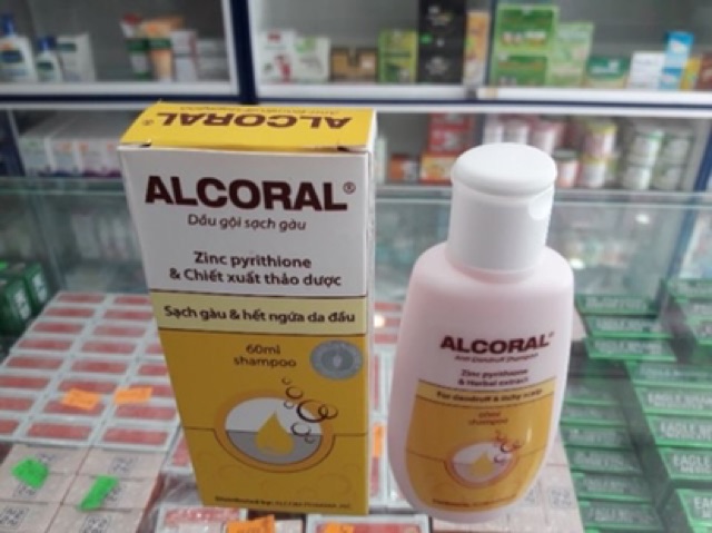 DẦU GỘI TRỊ GÀU VÀ NGĂN NGỪA RỤNG TÓC CHIẾT XUẤT THẢO DƯỢC ALCORAL TUÝP 60ml