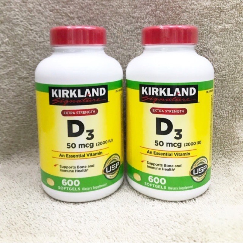 [HSD 05/2024] Viên Uống Kirkland Vitamin D3 2000IU 600 viên