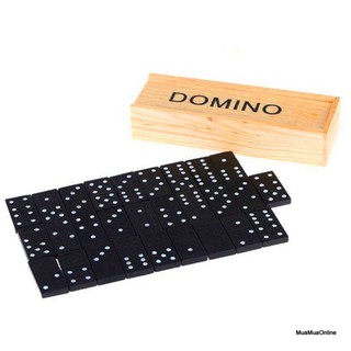 Bộ Đồ Chơi Cờ Domino Đen Loại 1