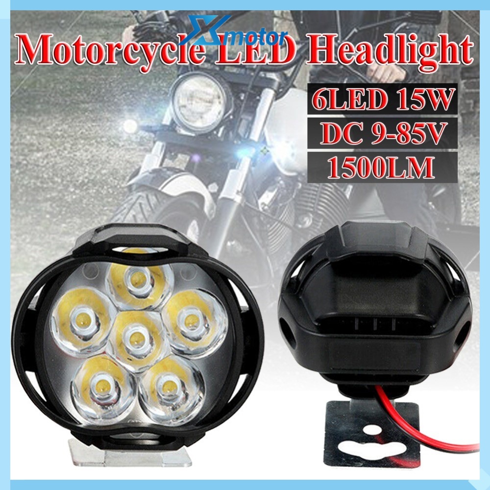 Đèn Pha led 6 Bóng Thông Dụng Cho Xe Máy/Xe Hơi