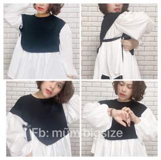 [Bigsize] Áo thu Bigsize phối sơmi siêu xinh