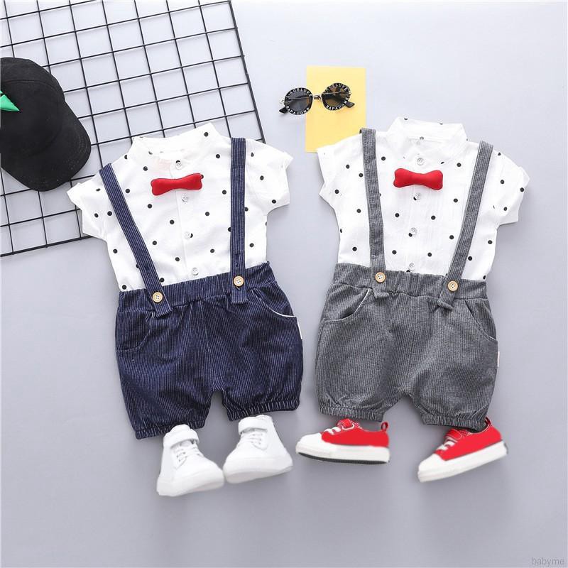 hàng order nước ngoài Set đồ ngắn họa tiết chấm bi dễ thương cho bé trai sản phẩm chất lượng đẹp