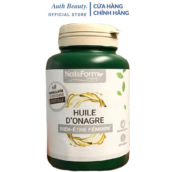 Tinh dầu hoa anh thảo hữu cơ Pháp NAT & FORM mẫu mới 200 viên