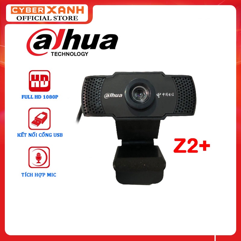 Webcam máy tính Full HD 1080P Có Mic chân USB không cần cài đặt để học Zoom, Online, Trực Tuyến - Webcam Dahua Z2+