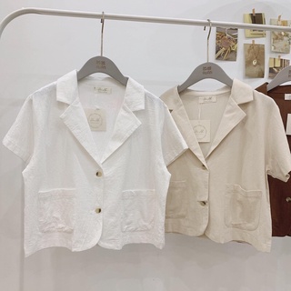 sơ mi cổ vest 2 túi 6124