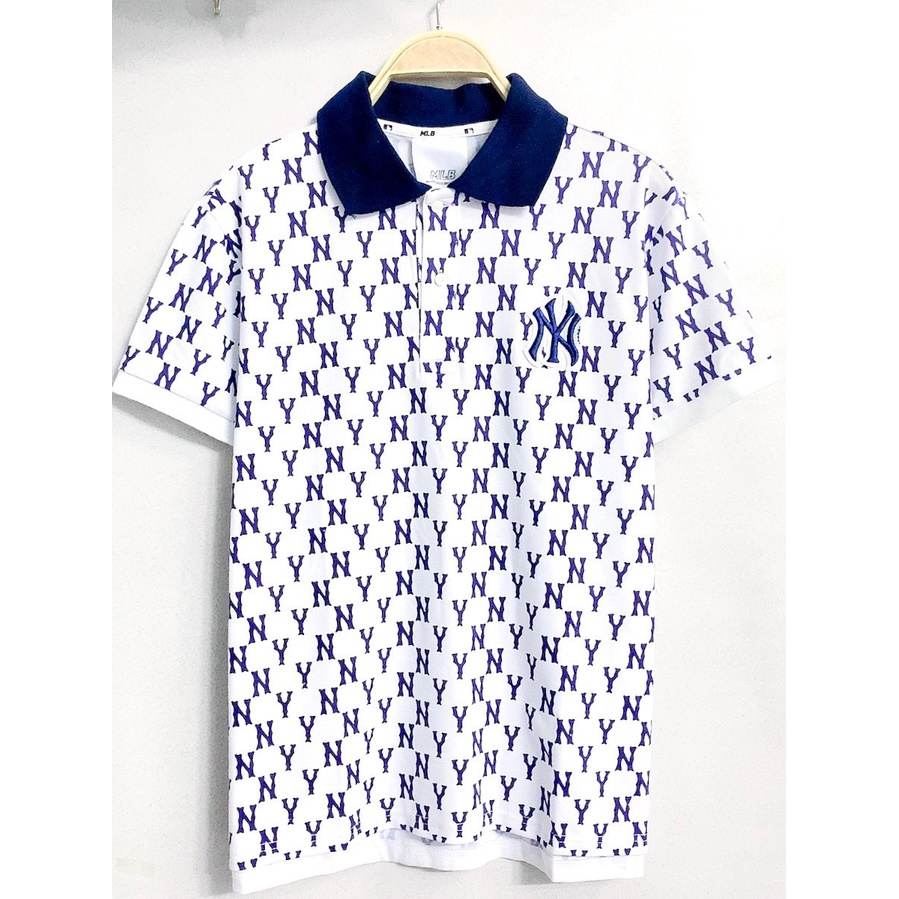 Áo Thun Polo Nam Nữ MLB Vải Cá Sấu Tici, Áo Thun Cổ Bẻ MLB Phong Cách Hàn Quốc, Cá Tính