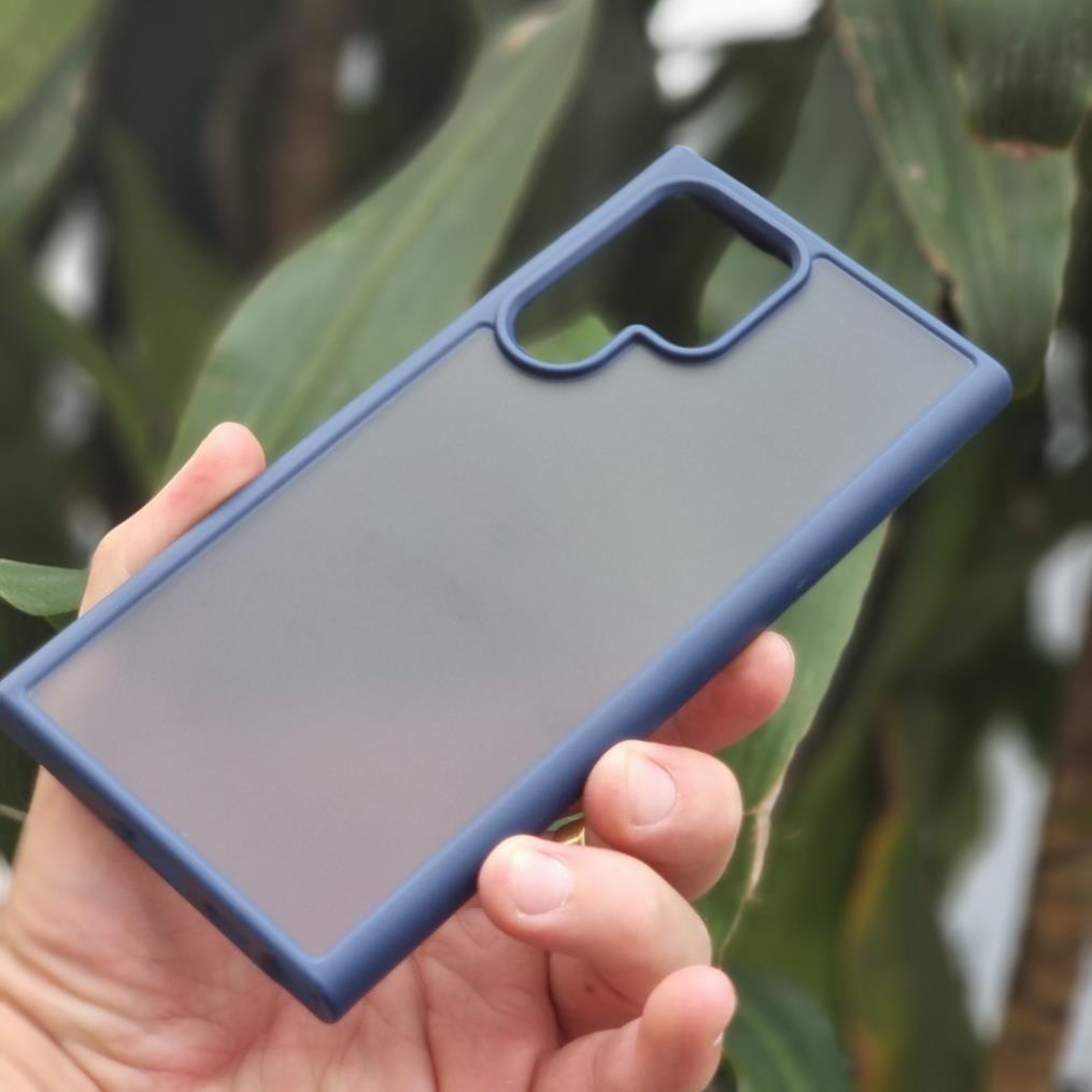 Samsung S22, S22 Plus, S22 Ultra_Ốp lưng X&amp;M nhám viền màu dẻo chống sốc chống Vân tay cao cấp