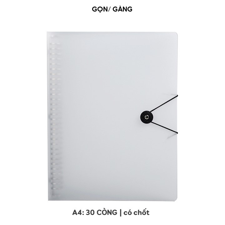 Binder bìa sổ còng A4 làm sổ lưu trữ tài liệu 30 còng 8 còng lỗ tròn thay thế ruột đựng giấy tờ hồ sơ sổ tay ghi chép