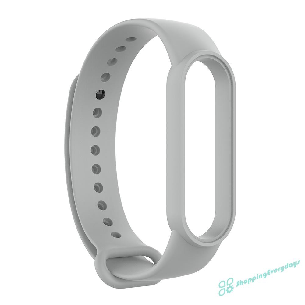 Dây Đeo Thay Thế Chất Liệu Silicon Màu Trơn Cho Xiaomi Miband 5 / Nfc