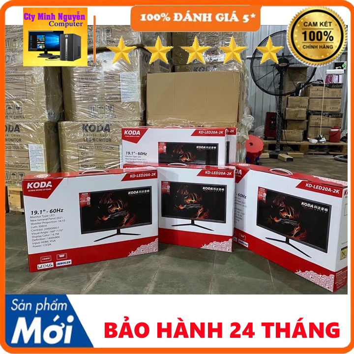 [Mã 55ELSALE1 giảm 7% đơn 300K] Màn hình máy tính 19in KODA Wide LED - New Full Box