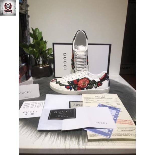 xả Chất - | Bán Chạy | 👟 Giày gucci thêu hoa-phân khúc ⚡️CAO CẤP⚡️ Tặng Vớ 60k SẴN KHO Xịn Nhẩt 2021 $ ' {