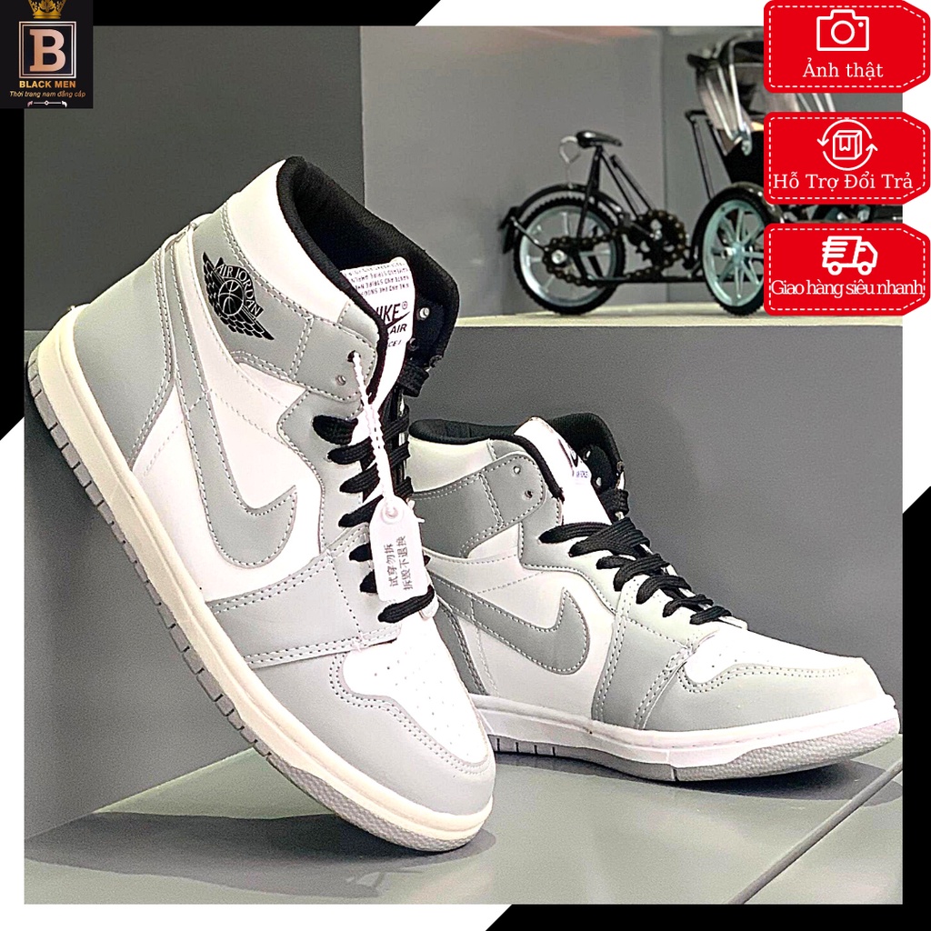 Giày Jordan Cổ Cao, Giày _Nike Jordan 1 Low 2 Màu Xám Cực Hot Đủ Size Nam Nữ 38-44