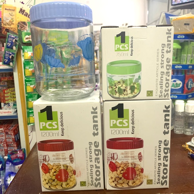 Lọ Thuỷ Tinh Gia Dụng 750ml/1,2L