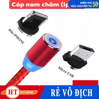 Sạc nam châm 3 đầu iphone, samsung, type c, oppo, tiện lợi, sạc siêu nhanh, siêu bền