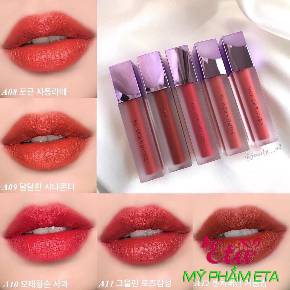 Son kem lì Black ROUGE Air Fit Velvet Tint siêu mịn siêu lì ver1-3 A01-A17