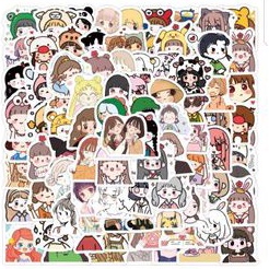 Set 10 sticker cô bé đáng yêu .