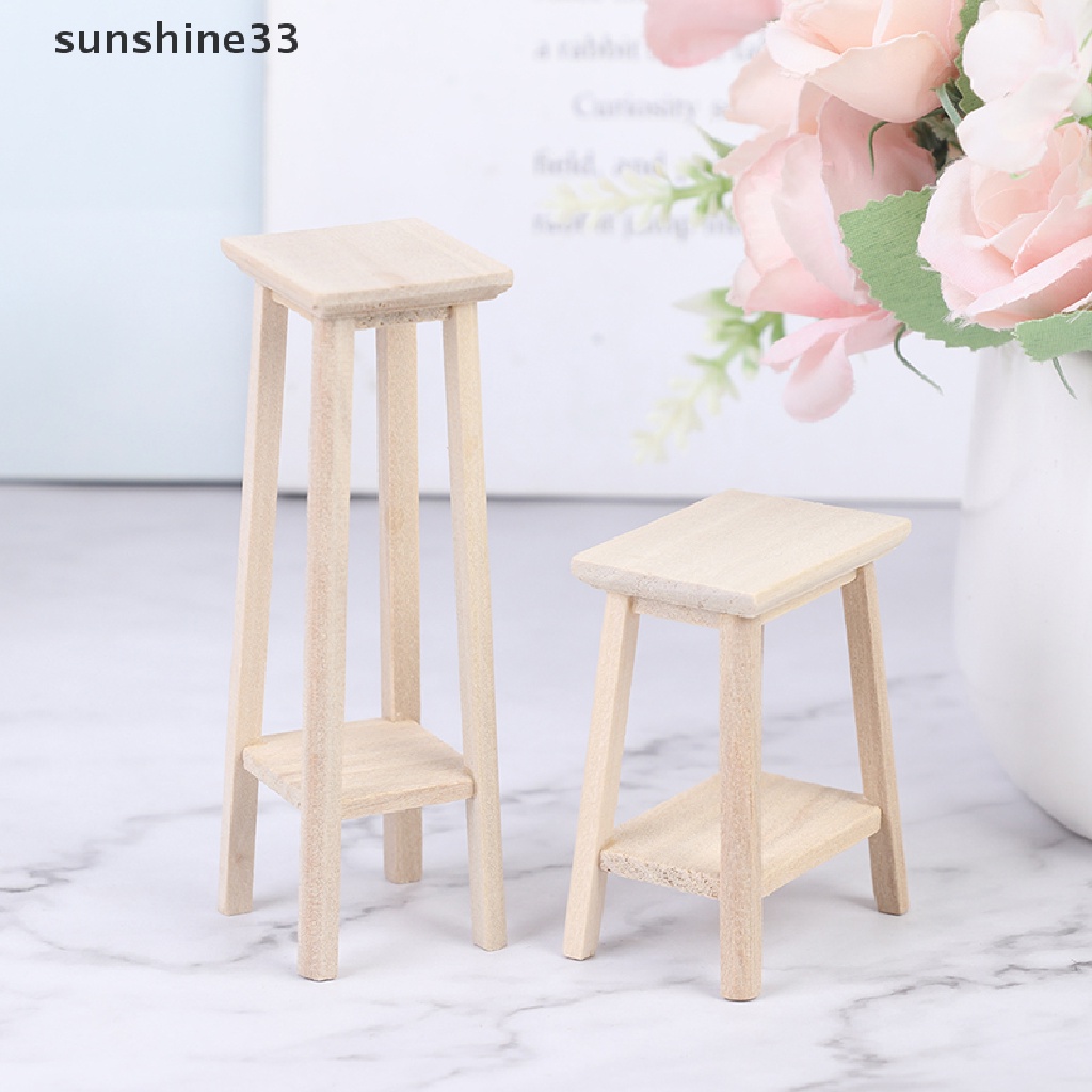 SU 1:12 Dollhouse Miniature Bonsai Stool Chair Model Furniture Accessories n