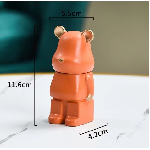 Tăm Gấu Bằng Sứ, Hũ tăm con gấu. Ống đựng tăm con gấu. Ống đựng tăm bông