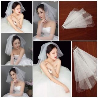 [ Đủ mẫu ] Voan lúp cô dâu xinh ( đã gắn xược cài tóc)